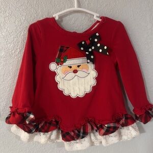 Rare Editions Vintage Red Santa Top